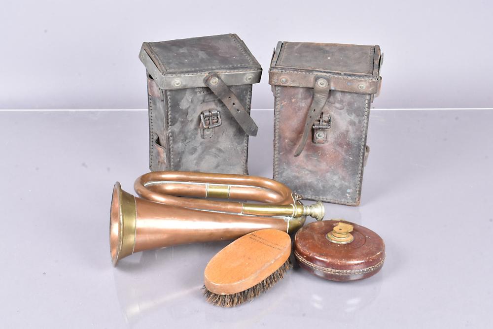 A WWII Henderson Bros boot brush, dated 1944, together a 1945