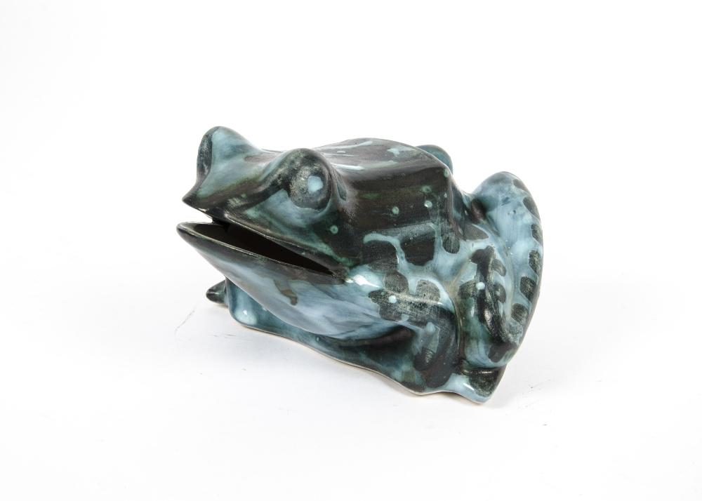 David Sharp (1932-) for Rye Pottery frog, in the form of a money box ...
