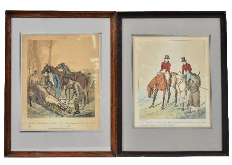 After Henry Alken (1785-1851) coloured etchings, 'Sporting Notions ...