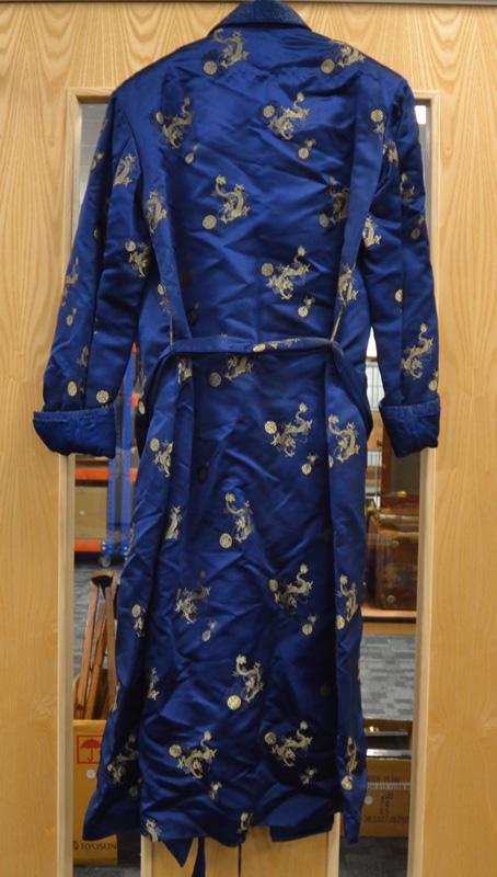 A late 19th or early 20th Century Chinese robe on a rose ground ...